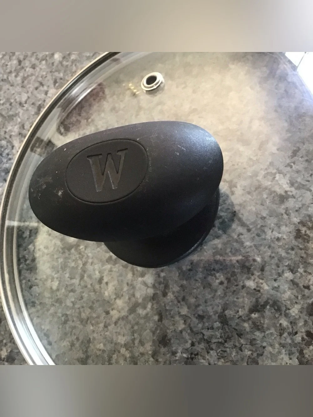 Glass Replacement Pan Pot Lid Only Black Knob 